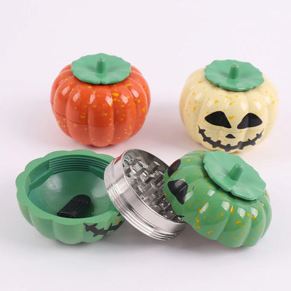 Pumpkin Spice Grinder – 3-Layer Metal Herb Grinder for Kitchen & Holiday Use