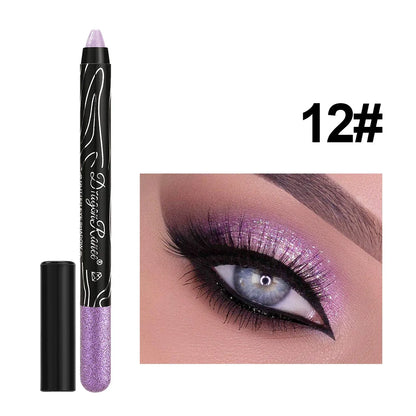 Glitter Eyeshadow & Eyeliner Pencil Set (12 Colors)