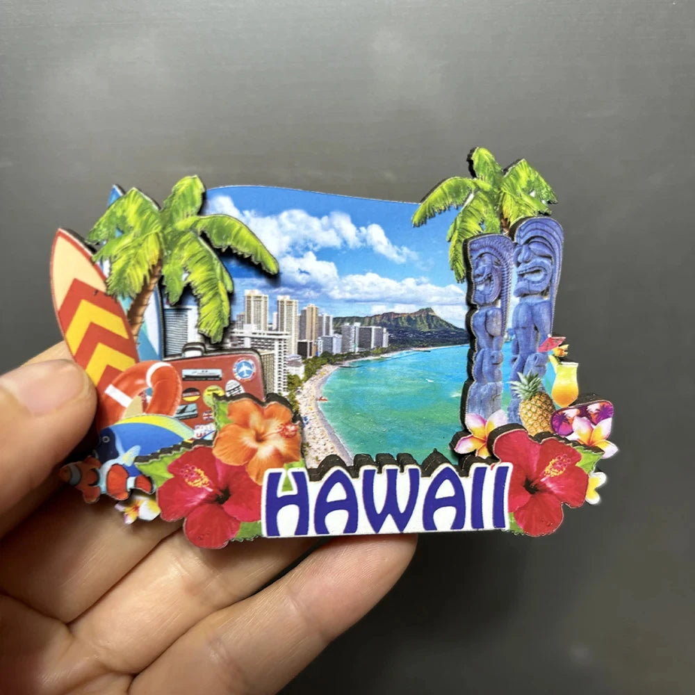 3D Wood Fridge Magnet