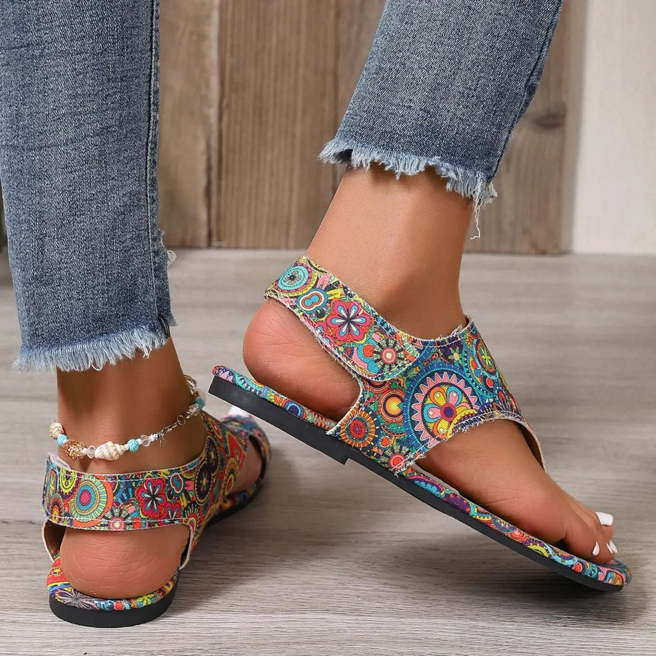 Bohemian Roman Flat Sandals