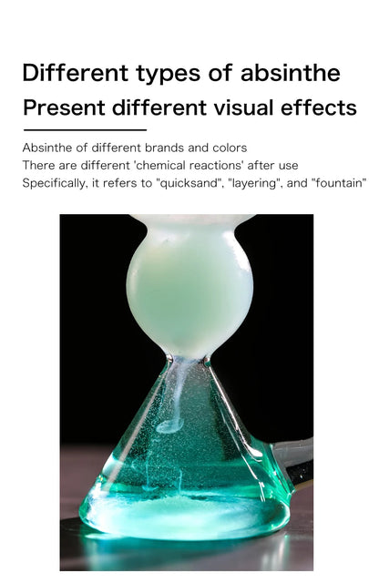 Inmeet Absinthe Glass – Heat-Resistant Borosilicate Cocktail Cup with Straw