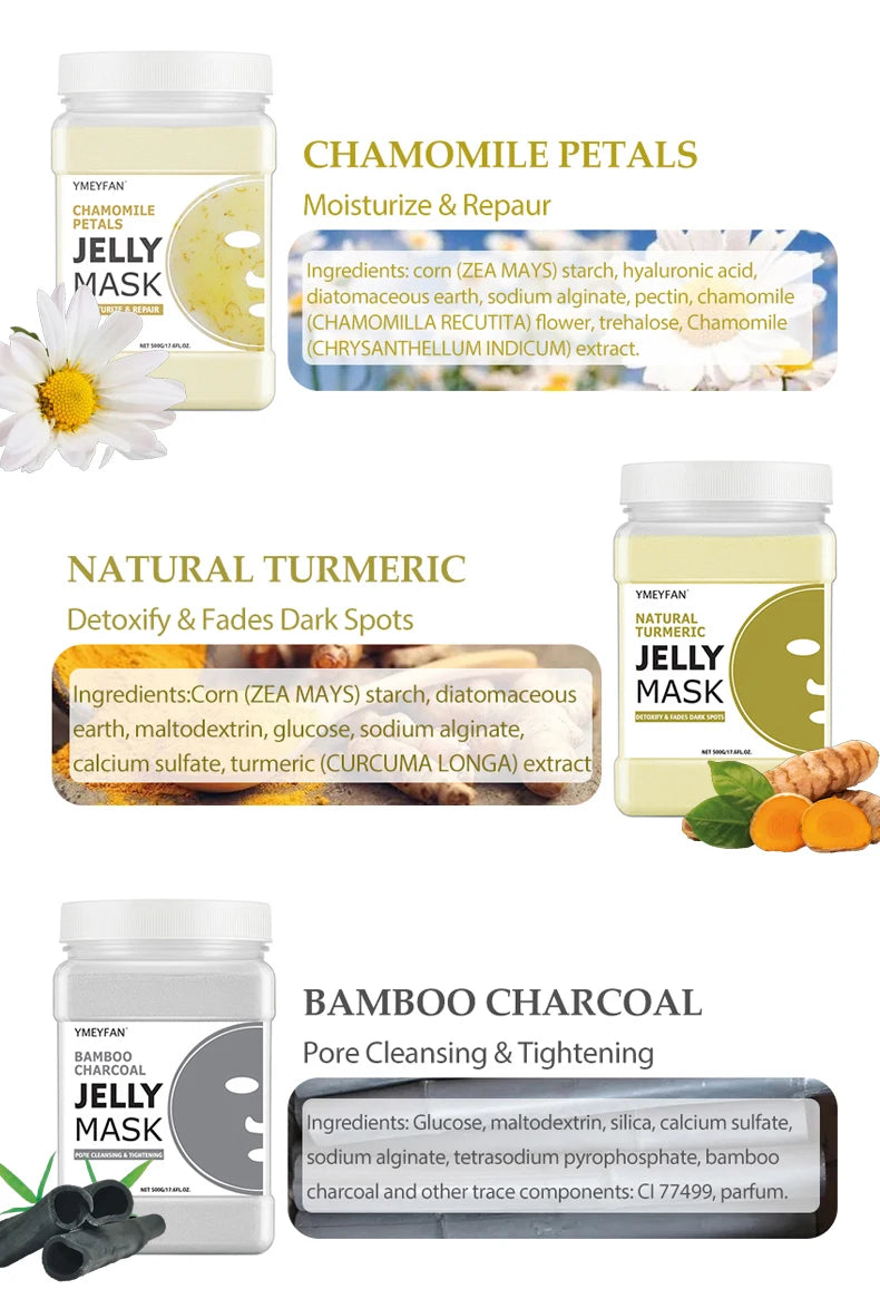 Professional Jelly Face Mask Powder – Hyaluronic Acid Hydrating & Whitening Peel Mask 💆‍♀️✨