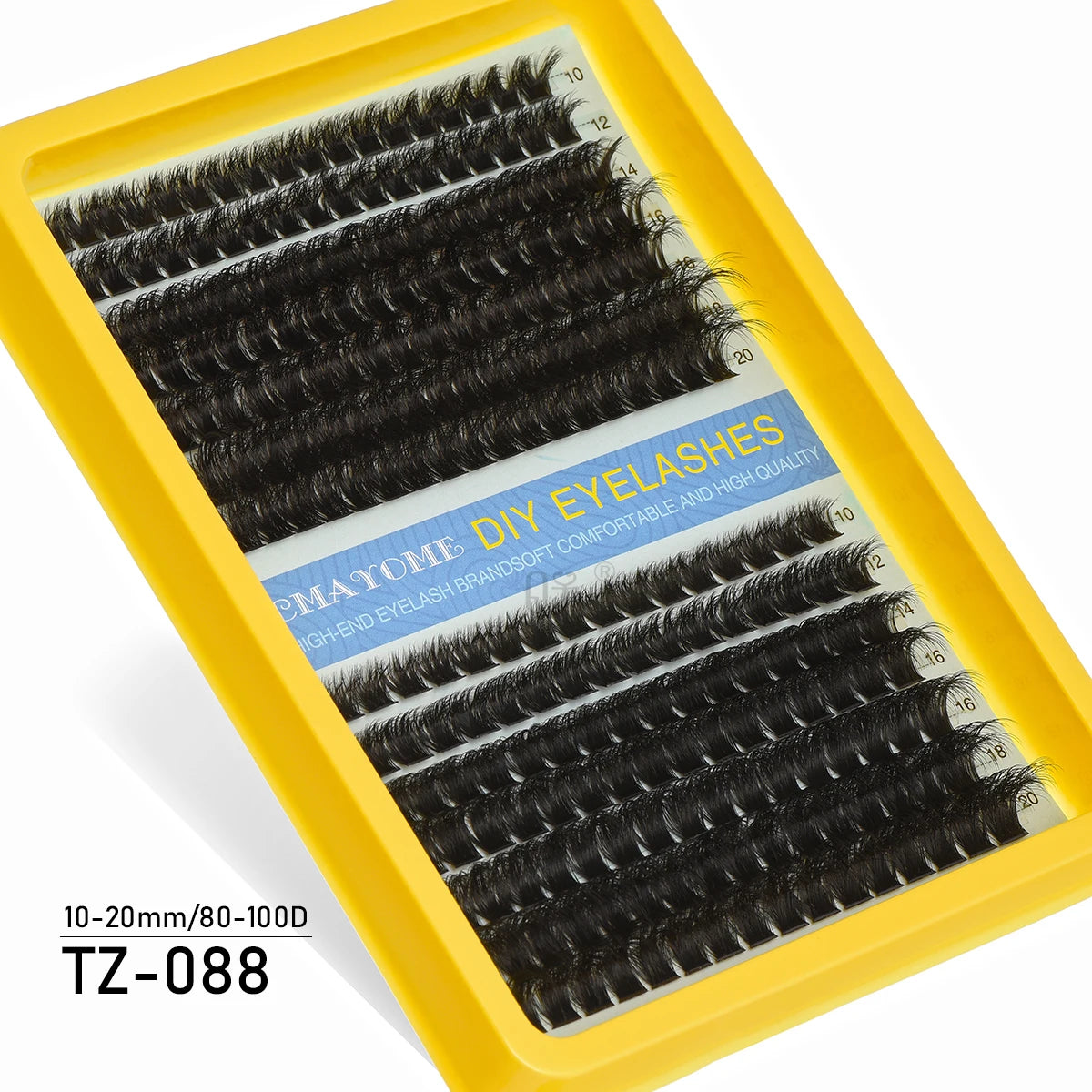 Individual 20–100D Cluster Lashes – 280pcs Mixed Tray Volume Extensions