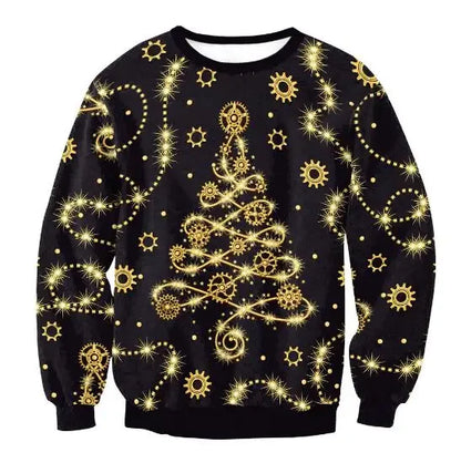 Green 3D Funny Ugly Christmas Sweater – Women’s Holiday Party Sweatshirt 2025