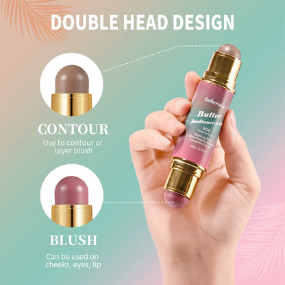 Butter Glow & Go Multiuse Stick – Dual-Ended Bronzer & Blush for Face, Eyes & Lips