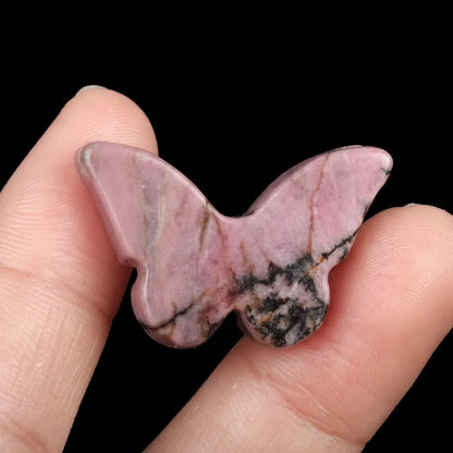 Mini Chakra Crystal Butterfly Figurine – Natural Stone Reiki Healing (20×30mm)
