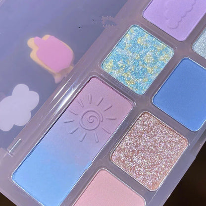 Autumn & Winter Orange Eyeshadow Palette – Matte & Pearlescent Shades for Warm Looks