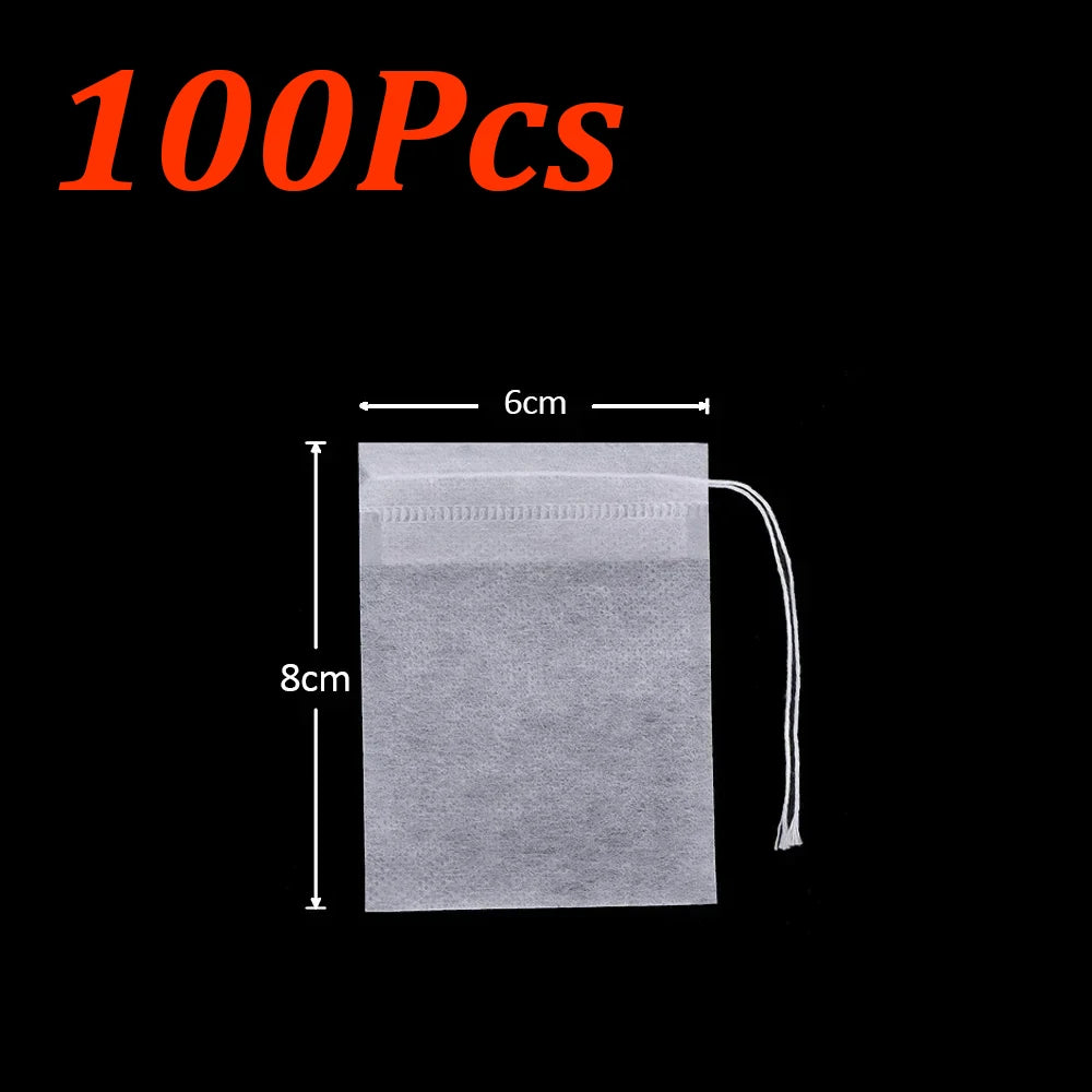 Disposable Tea Filter Bags – Empty Drawstring Paper Pouches for Loose Tea, Herbs & Coffee (100–1000PCS)