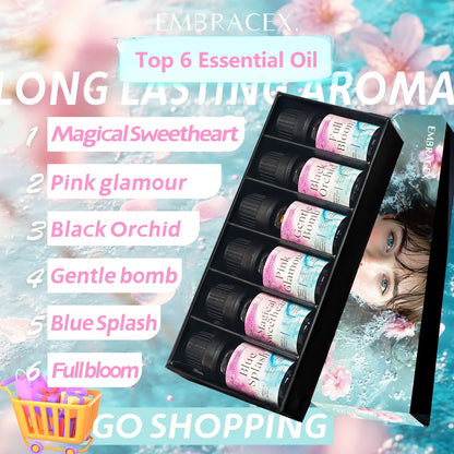 6-Piece Women’s Perfume Essential Oil Gift Set – Fragrance Oils for Diffusers, Candles & Soap Making