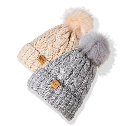 Women’s Winter Pompom Beanie Set
