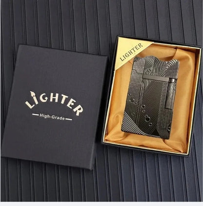 Sanji-Style Brass Kerosene Lighter – Side Pulley Ignition, Retro Collectible Gift
