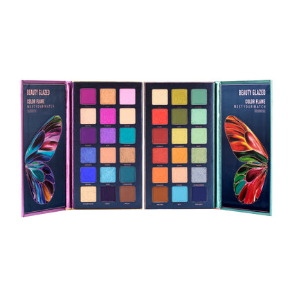 Butterfly 18-Color Eyeshadow Palette – Matte, Shimmer & Metallic Finishes
