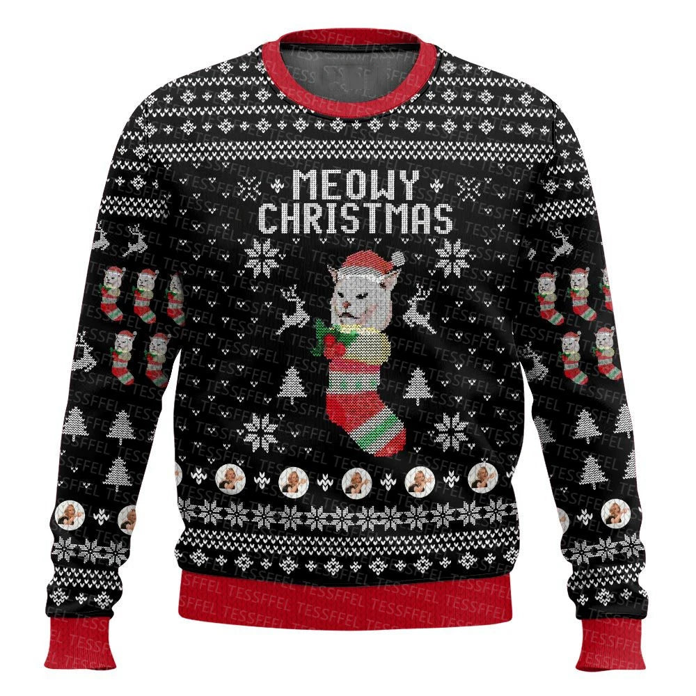 Cosplay Santa Claus Ugly Christmas Sweater – 3D Print Harajuku Graffiti Pullover
