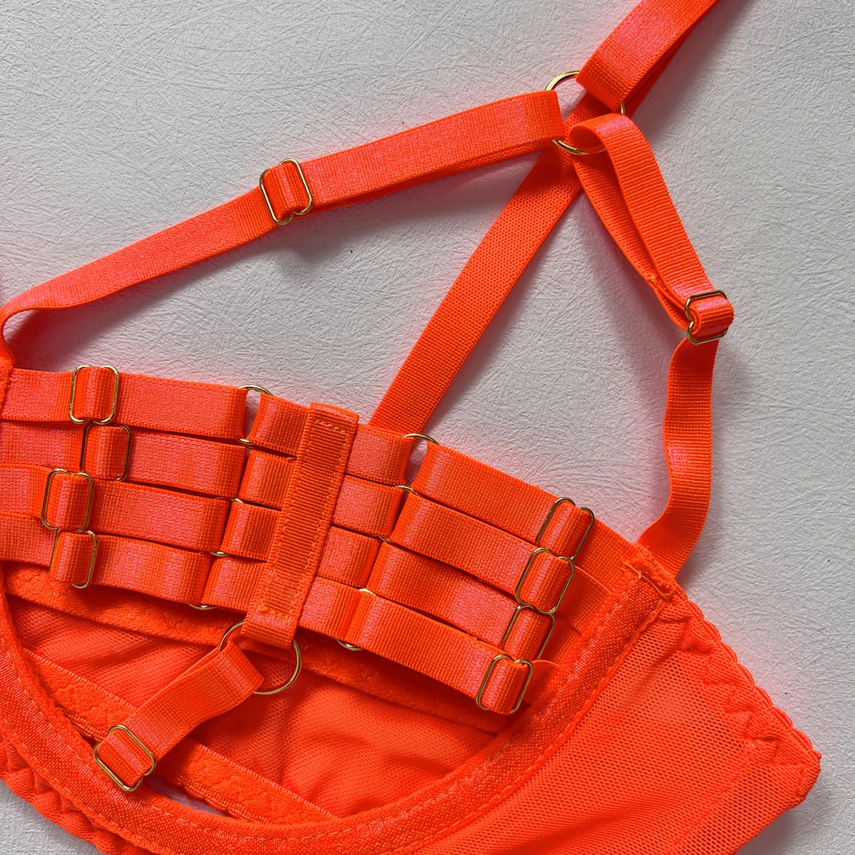 5-Piece Hollow Lingerie Set – Sensual Open Bra & Brief Outfit