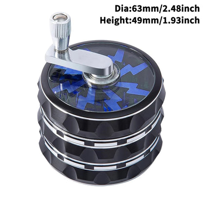 63mm Premium Zinc Alloy Grinder – 4-Layer Multifunctional Herb & Spice Crusher