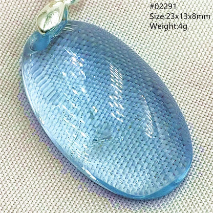 Natural Blue Topaz Quartz Pendant Necklace – Oval Healing Stone Jewelry