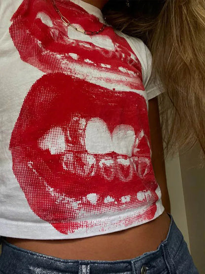 Punk Y2K Gothic Baby Tee