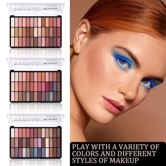 39-Color Professional Eyeshadow Palette – Matte, Shimmer &amp; Sequin Finish