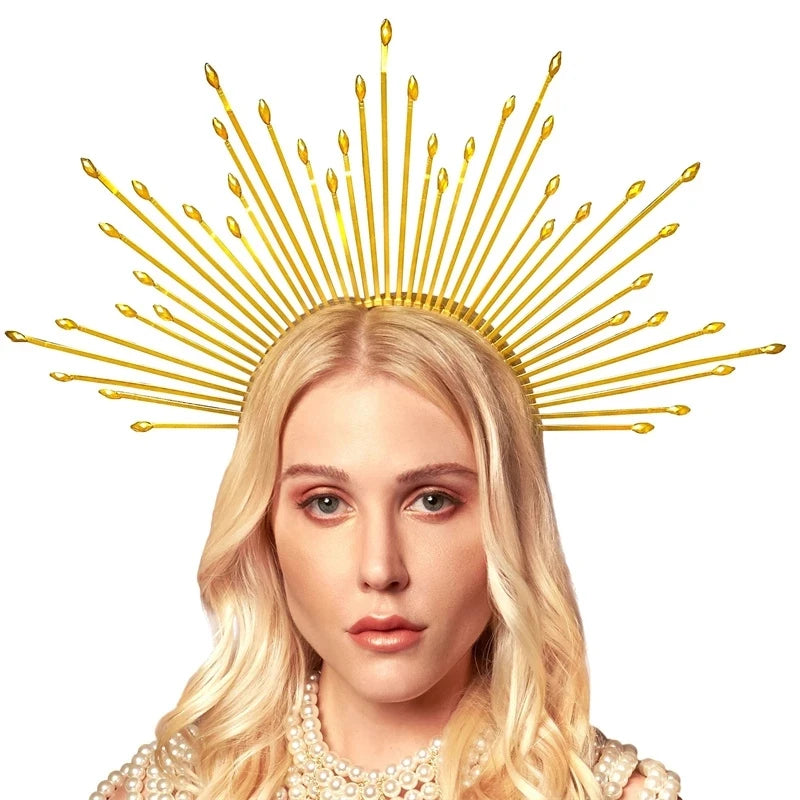 Virgin Mary Halo Queen Tiara – Angel Wings Gothic Lolita Headband