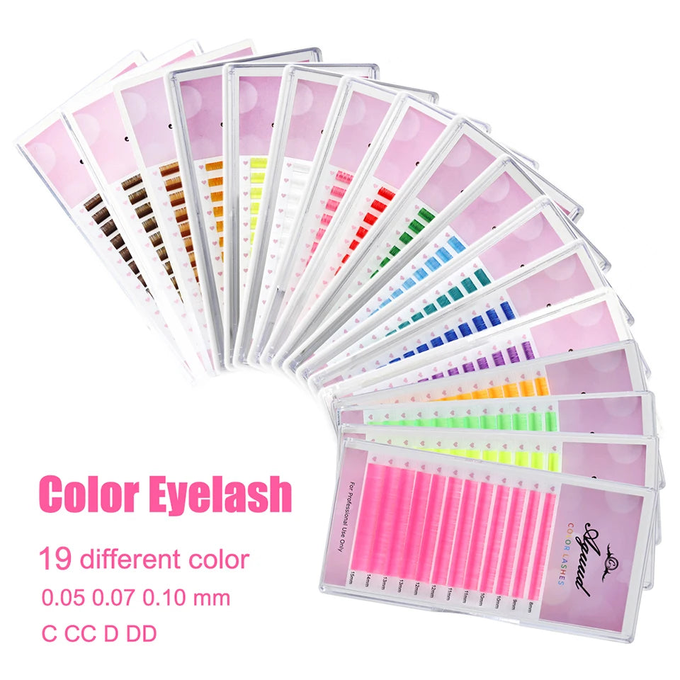 Glow-in-the-Dark Neon UV Lash Extensions – Fluorescent Color Faux Mink D Curl