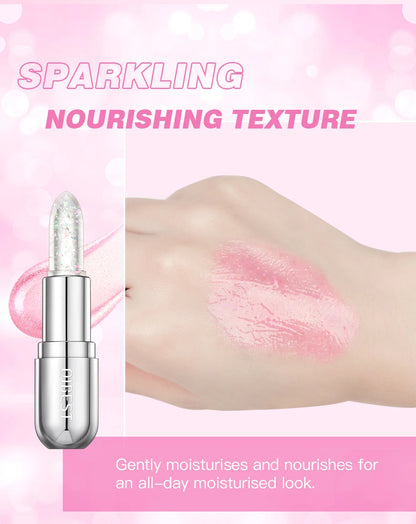 Glitter Crystal Jelly Lipstick – Color-Changing Moisturizing Lip Tint Balm