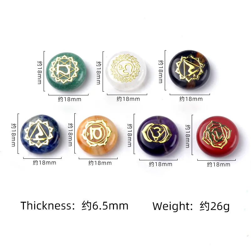 Chakra Yoga Reiki Stone Set – Natural Crystal Healing Collection