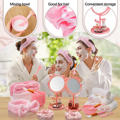 Spa Party Mirrors for Girls – 6-10PCS Makeup & Dressing Table Set