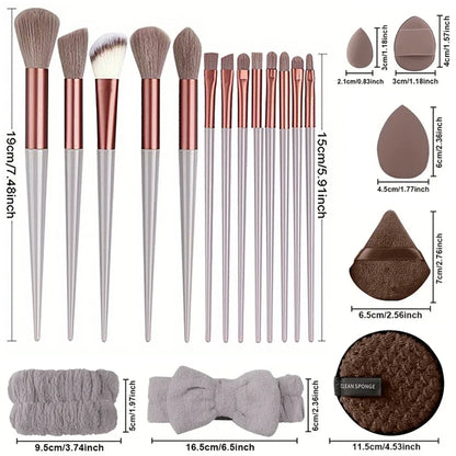 Professional Makeup Brush Set – 13pcs / 33pcs with Sponges & Tools