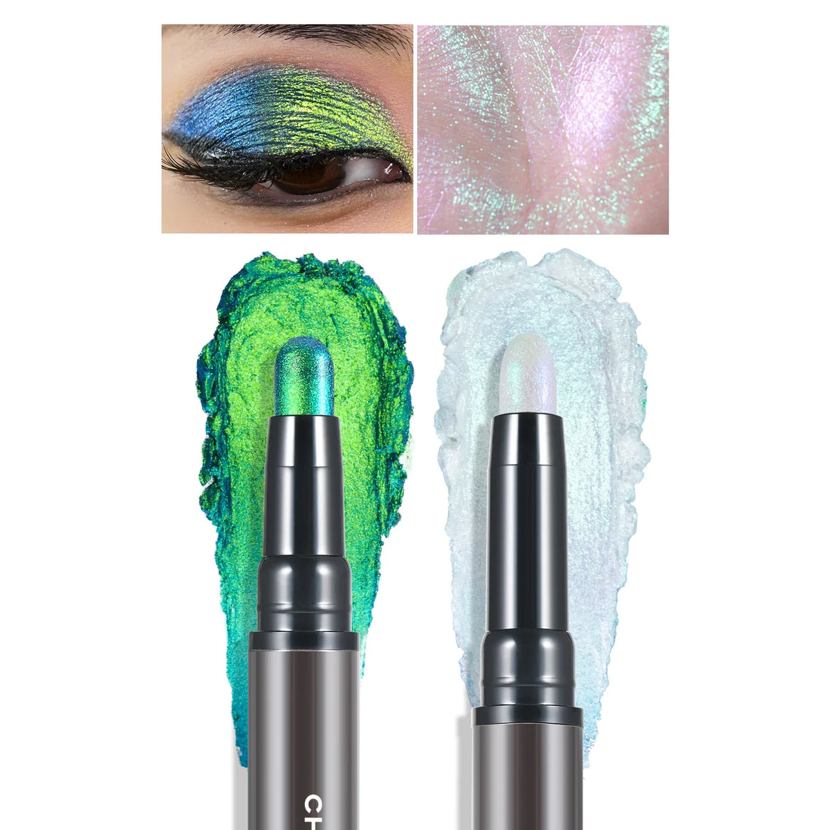 2-in-1 Multichrome Glitter Eyeshadow Stick