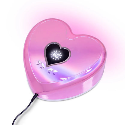 High Power 96W Heart-Shaped LED Nail Lamp – Red Light Gel Polish Dryer