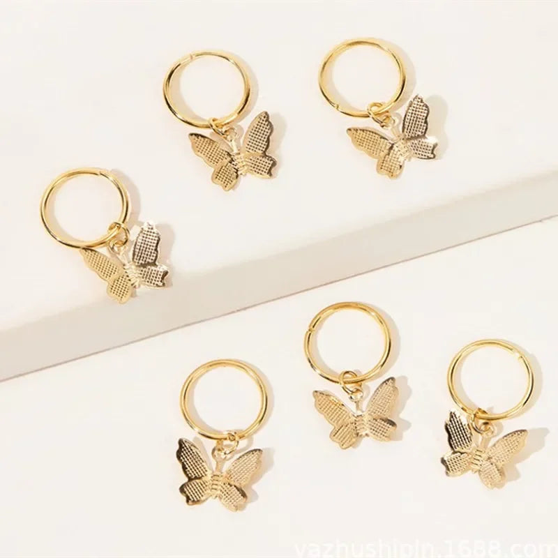 5pcs Butterfly Hair Beads