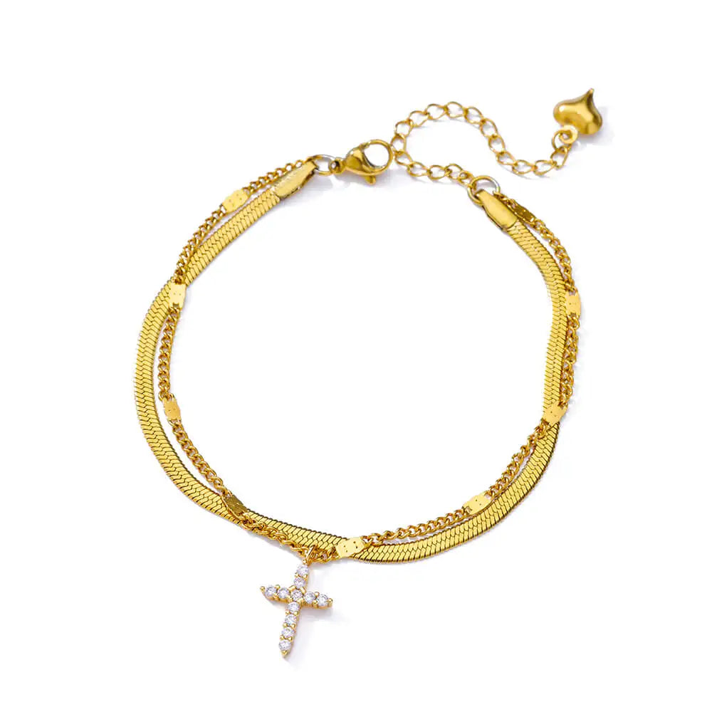 Chunky Figaro Chain Anklet – Unisex Stainless Steel Gold Anklet Jewelry (21+10cm)