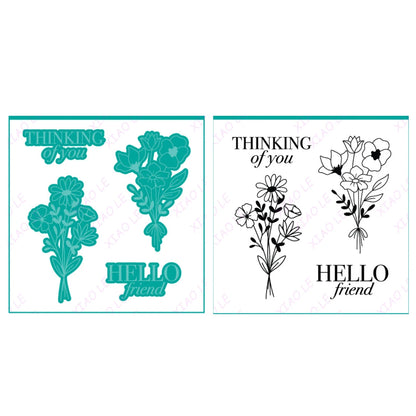Holiday &amp; Birthday Wishes Metal Cutting Dies – DIY Craft &amp; Scrapbooking Stencils