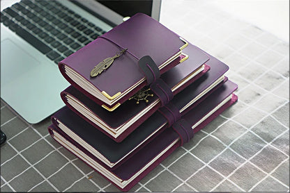 Genuine Leather Refillable Travel Journal – Handmade Retro Diary & Sketchbook