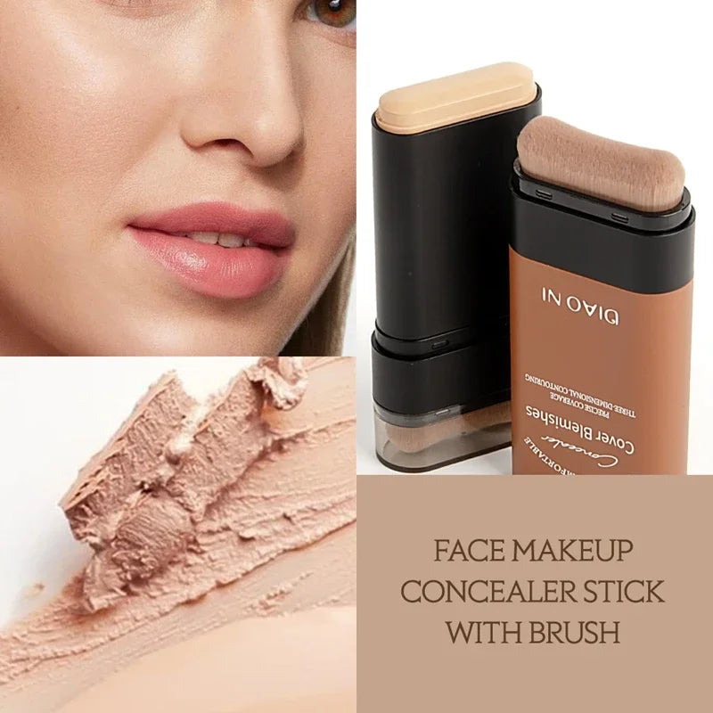 Matte Foundation Stick – Full Coverage, Waterproof & Built-In Brush
