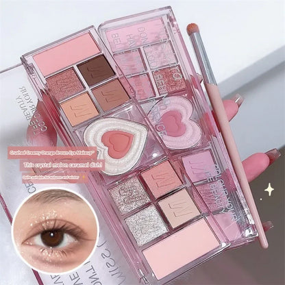 Love Heart 12-Color Pink Eyeshadow Palette