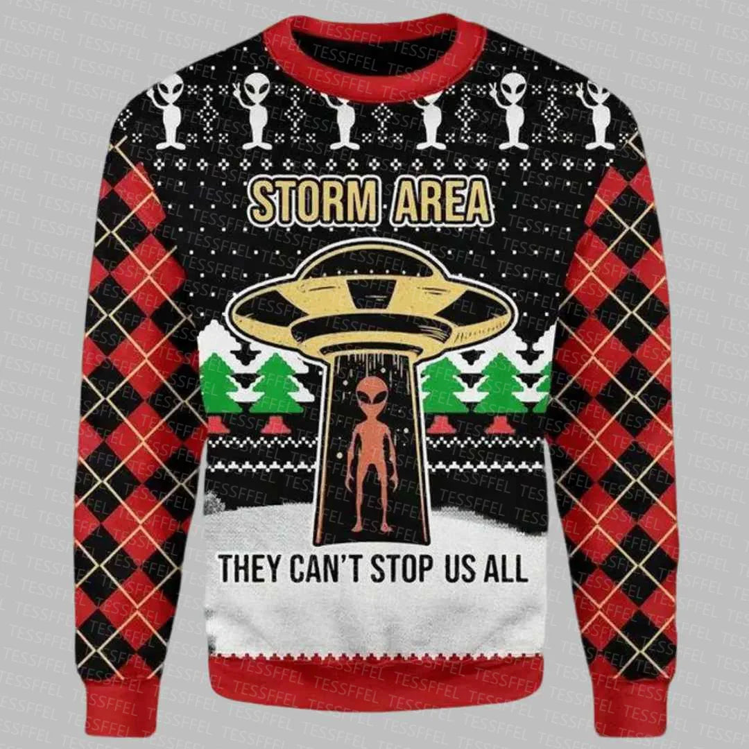 Cosplay Santa Claus Ugly Christmas Sweater – 3D Print Harajuku Graffiti Pullover