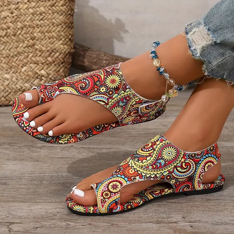 Bohemian Roman Flat Sandals