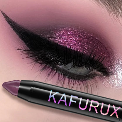 24-Color Pearlescent Glitter Eyeshadow & Eyeliner Pencil – Waterproof, Shimmer & Matte Eye Makeup