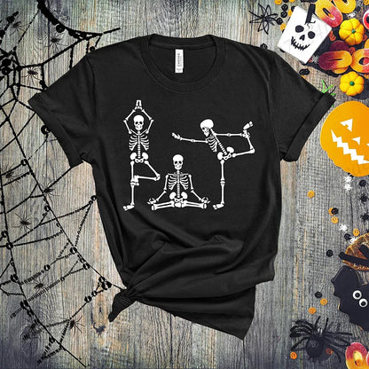 Skeleton Yoga Funny Halloween Shirt