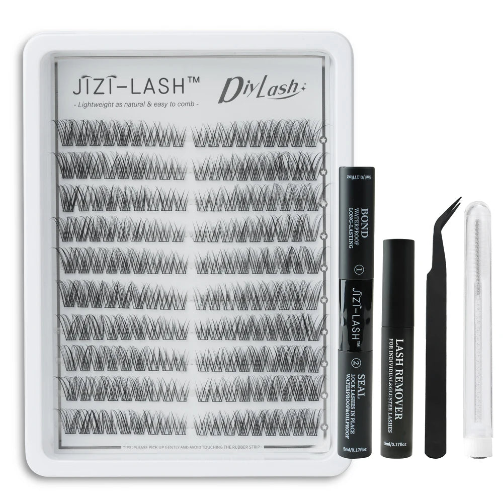 10 Rows Wispy Individual Cluster Lashes – CC Curl (12mm)