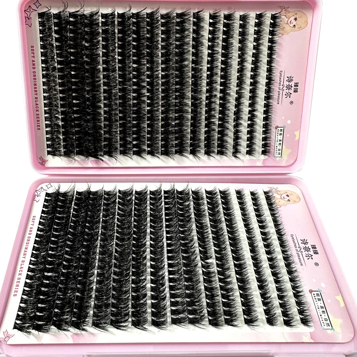 640PCS 5D Fluffy Lash Clusters – 30D-100D Mixed Volume DIY Individual Eyelash Extensions