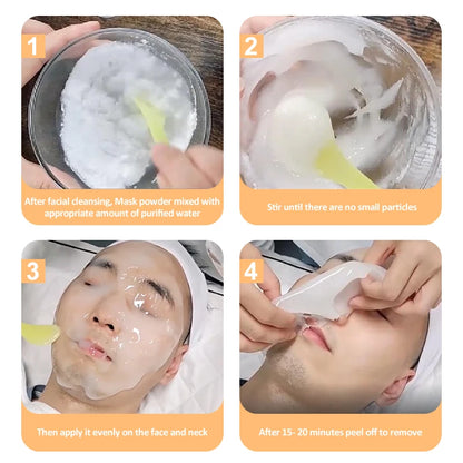 Professional Jelly Face Mask Powder – Hyaluronic Acid Hydrating & Whitening Peel Mask 💆‍♀️✨
