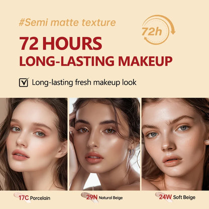 Cushion Refill Foundation – Waterproof, Semi-Matte & Long-Lasting (72H Wear)