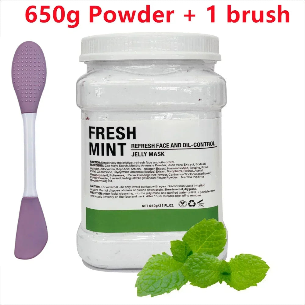 650g Chamomile & Hyaluronic Acid Jelly Mask Powder – Hydrating, Firming & Brightening Facial Treatment 💆‍♀️✨