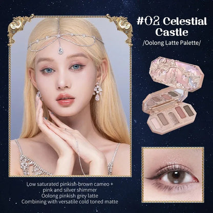 Moonlight Mermaid Eyeshadow Palette – 5-Color Matte & Shimmer Chameleon Finish