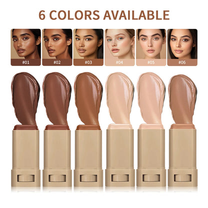Matte Contour & Highlighter Stick – 6 Shades Waterproof Face Sculpting Makeup