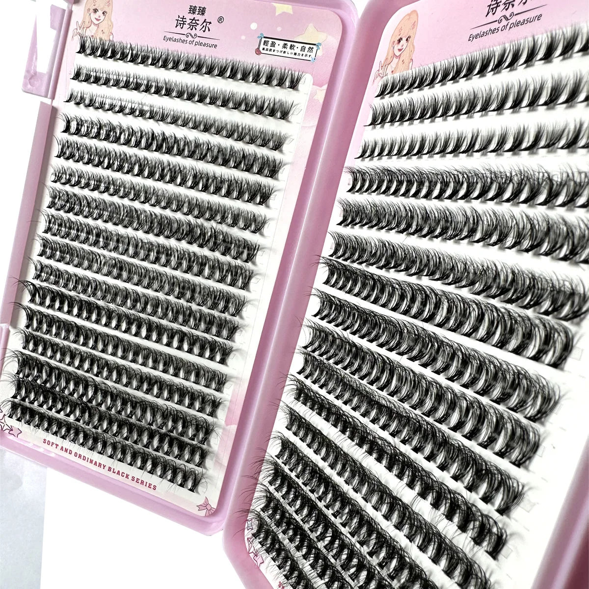 640PCS 5D Fluffy Lash Clusters – 30D-100D Mixed Volume DIY Individual Eyelash Extensions