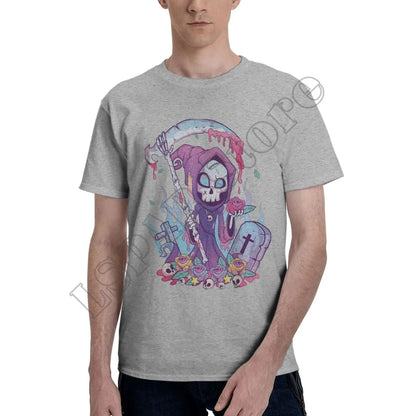 Pastel Goth Grim Reaper T-Shirt – Kawaii Occult Streetwear Tee