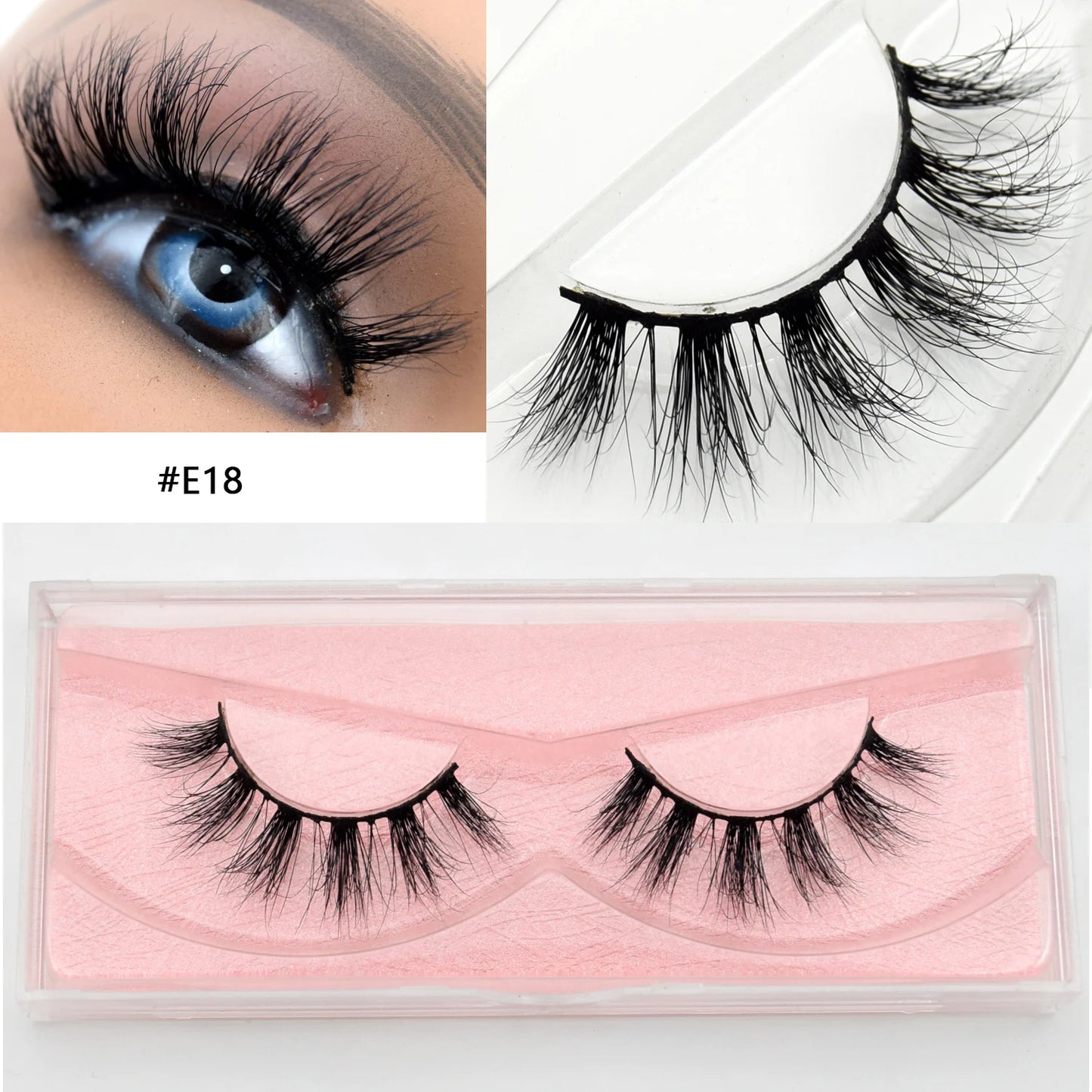 Natural Half Eye False Eyelashes – Soft Mink Look with Lightweight Cotton Band